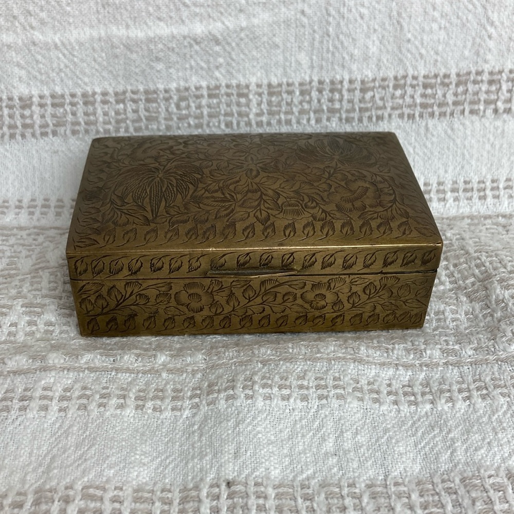 Etched Brass Hinged Box